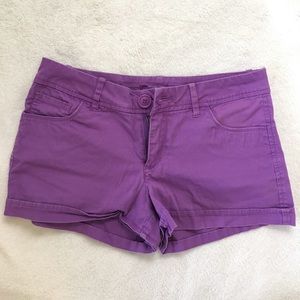Purple Twill Shorts